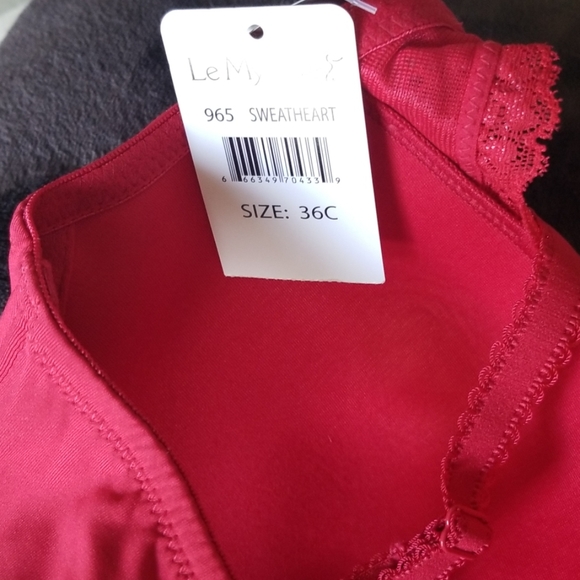NWT Le Mystere Lace Tisha Bra Sweetheart Red 36C - Picture 4 of 6